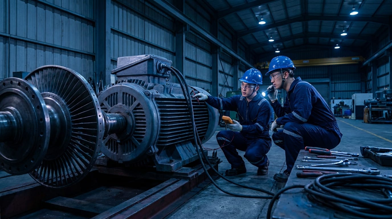 Elektro Serve Power engineering team servicing electro-mechanical equipment